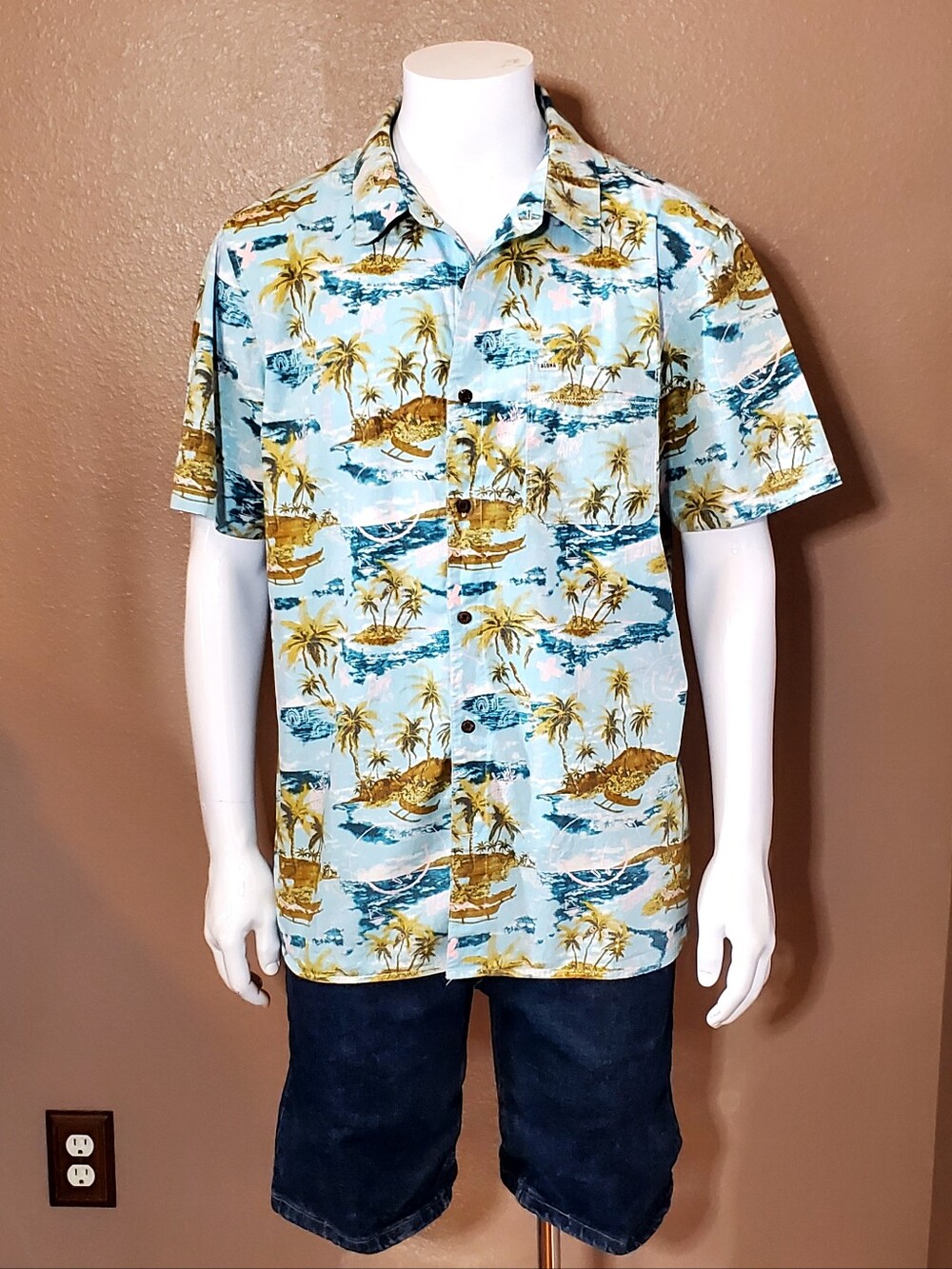 HURLEY Hawaiian Shirt Size L